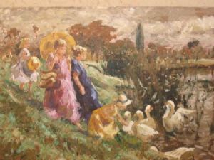 "Girls with Geese"