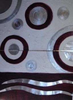 "Maroon & Silver circles 1&2"