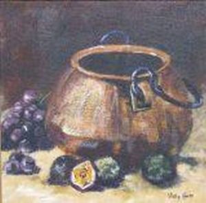 "Copper pot & granadillas"