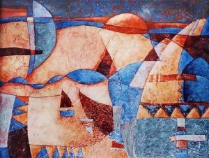 "The River Passes Through Abstract"