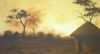 "Rural Huts at Sunset, Botswana"