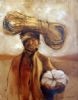 "Woman with pumpkin"