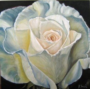"White Rose on Black"