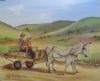 "Donkey Cart on a Country Road"