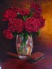 "Roses in Glass Vase"