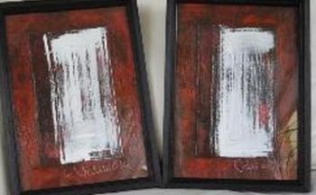 "Red washes white (pair)"
