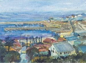 "Fog rolling in over Kalk Bay"