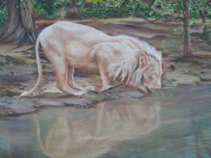 "Drinking Lion"