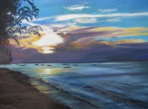 "Sunset at Tamarin Bay"