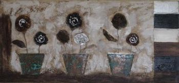 "Copper Green Flowerpots"