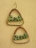 "Green Pearls Copper & Silver Earring"