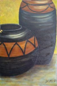 "African Pots Diptych no 2 of 2"