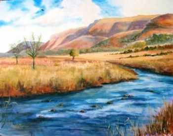 "Verlorenkloof Stream and Mountains"