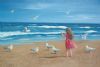 "Girl Feeding Seagulls"