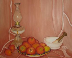 "Glass Oil Lamp"