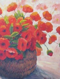 "Basket with Poppies"