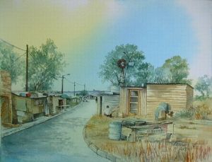 "Quiet Day in the Township"