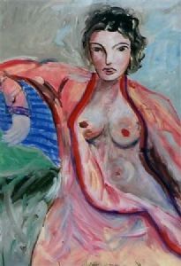 "Nude with Red Coat"