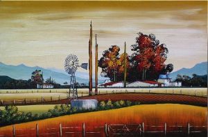 "Family Farm with Windmill"