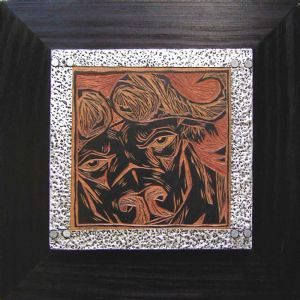 "Buffalo 1 Incised Woodcut Block 1/1"