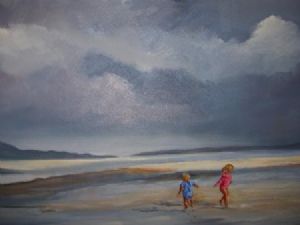 "Playing on the Beach"