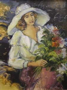 "Woman with Flowers"