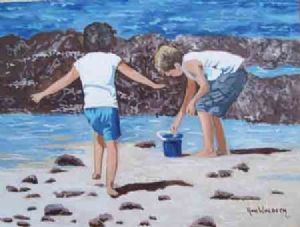 "Beach Kids and Bucket"