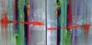 "Beach Walking Diptych"