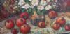 "Still life with apples and flowers"