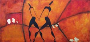 "Figures in Orange 1"