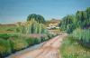 "Road and Willow Trees 1"