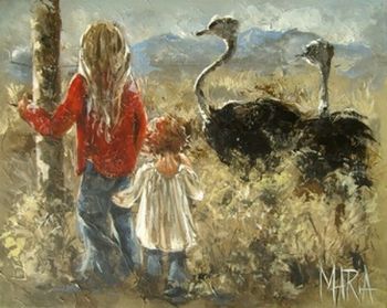 "Kinders by die Volstruise"