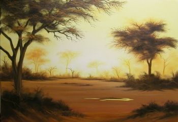 "Sunset in the Savuti"