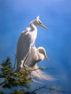 "Egrets at Rest"