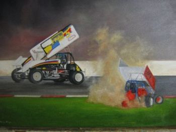 "V8 Sprintcar Action"