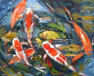 "Koi Swimming"