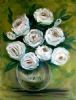 "White Roses in Glass"