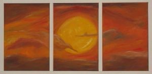 "Winter Sunset (3 Panels)"