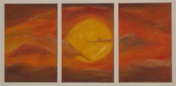 "Winter Sunset (3 Panels)"