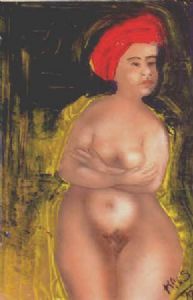 "Nude with Red Turban"