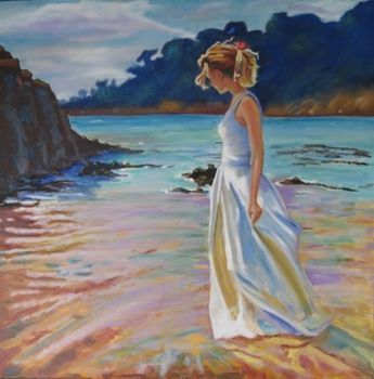 "Girl Standing in the Sea"