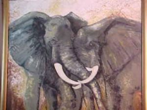 "African Elephant Courting"
