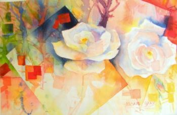 "Roses in Full Bloom"
