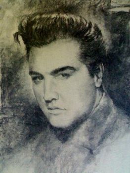 "Elvis in charcoal"