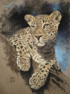 "Leopard in pastel"