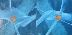 "Blue Wrap Diptych"