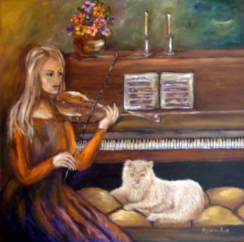 "Cat and Piano"