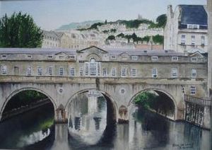 "Pulteney Bridge in Bath, UK"