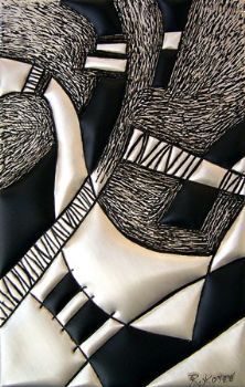 "Compo #5 Abstract in Metal 1/1"