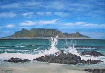 "Table Mt from Bloubergstrand"
